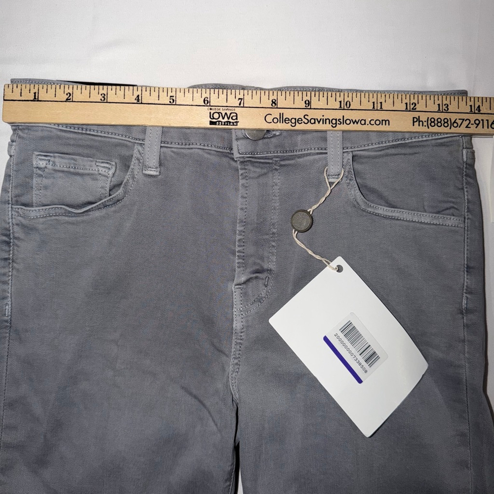 J Brand Selena MidRise Crop Boot Jeans Georgetown Grey Raw Hem 28 NWT Kick Flare - Picture 7 of 13